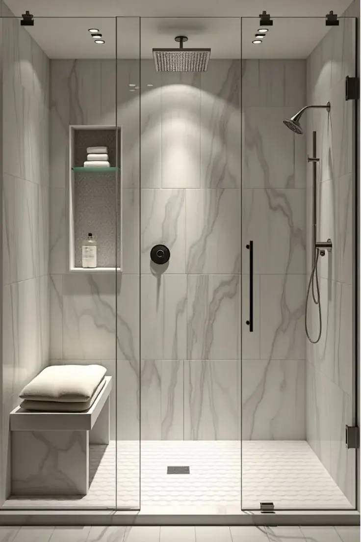 Cancel de baño en vidrio templado, imagen de referencia de producto